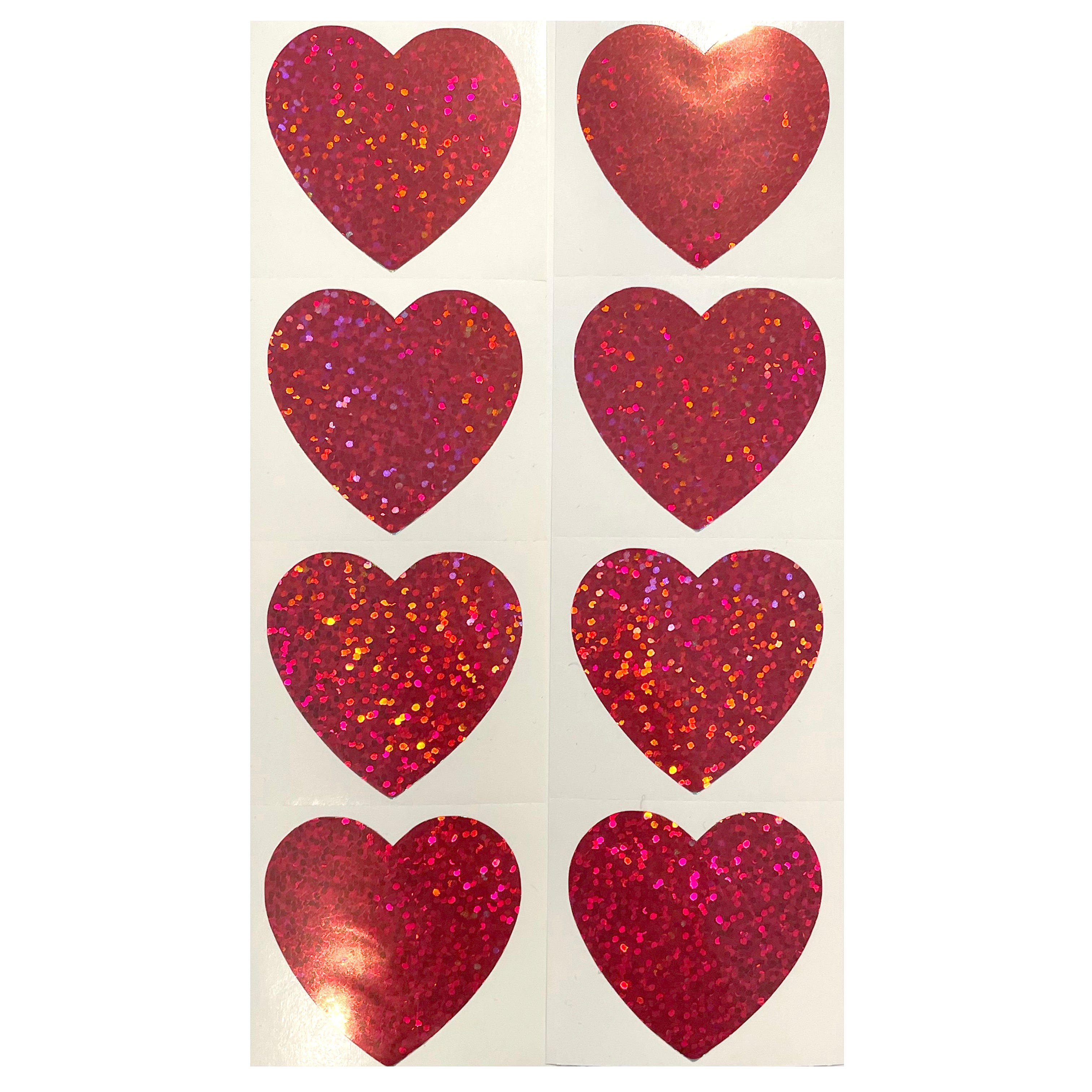 HAMBLY: Jumbo Red Heart glitter stickers – Sticker Stash Outlet