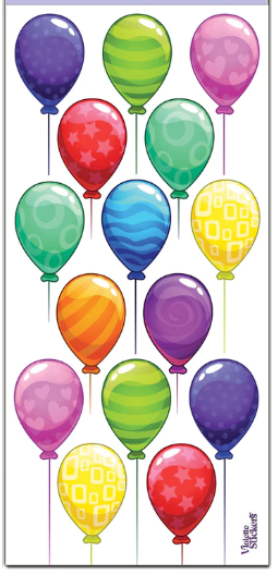 Happy Birthday Balloon Stickers