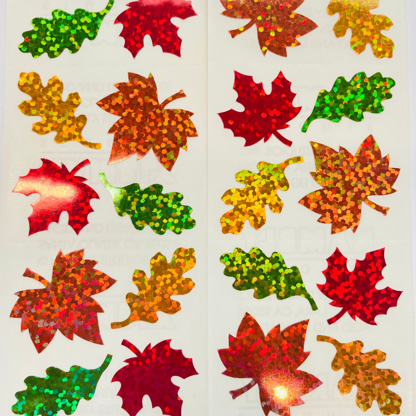 HAMBLY: Fall Leaves glitter stickers