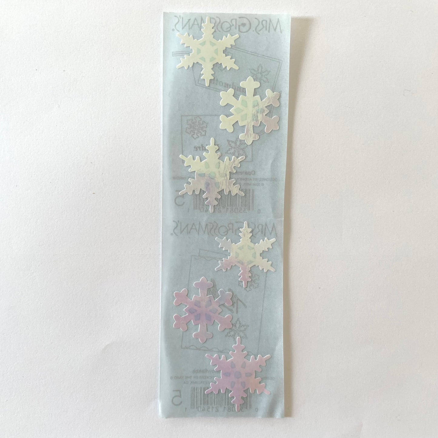 Mrs. Grossman's: Opalescent Snowflake Stickers
