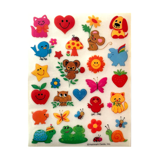 HALLMARK: Rub Off Whimsical Animal Stickers