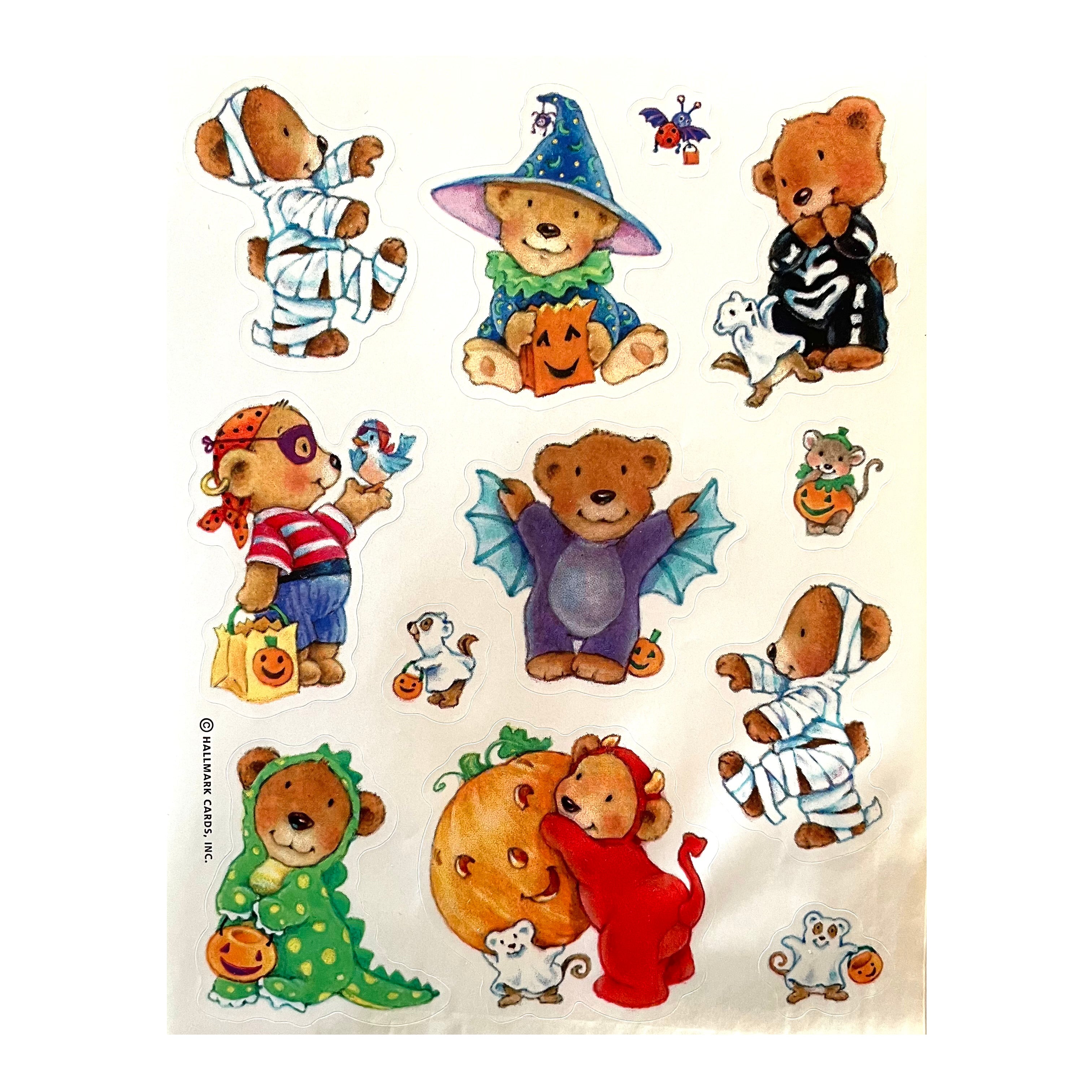 HALLMARK Halloween Bears Stickers Sticker Stash Outlet