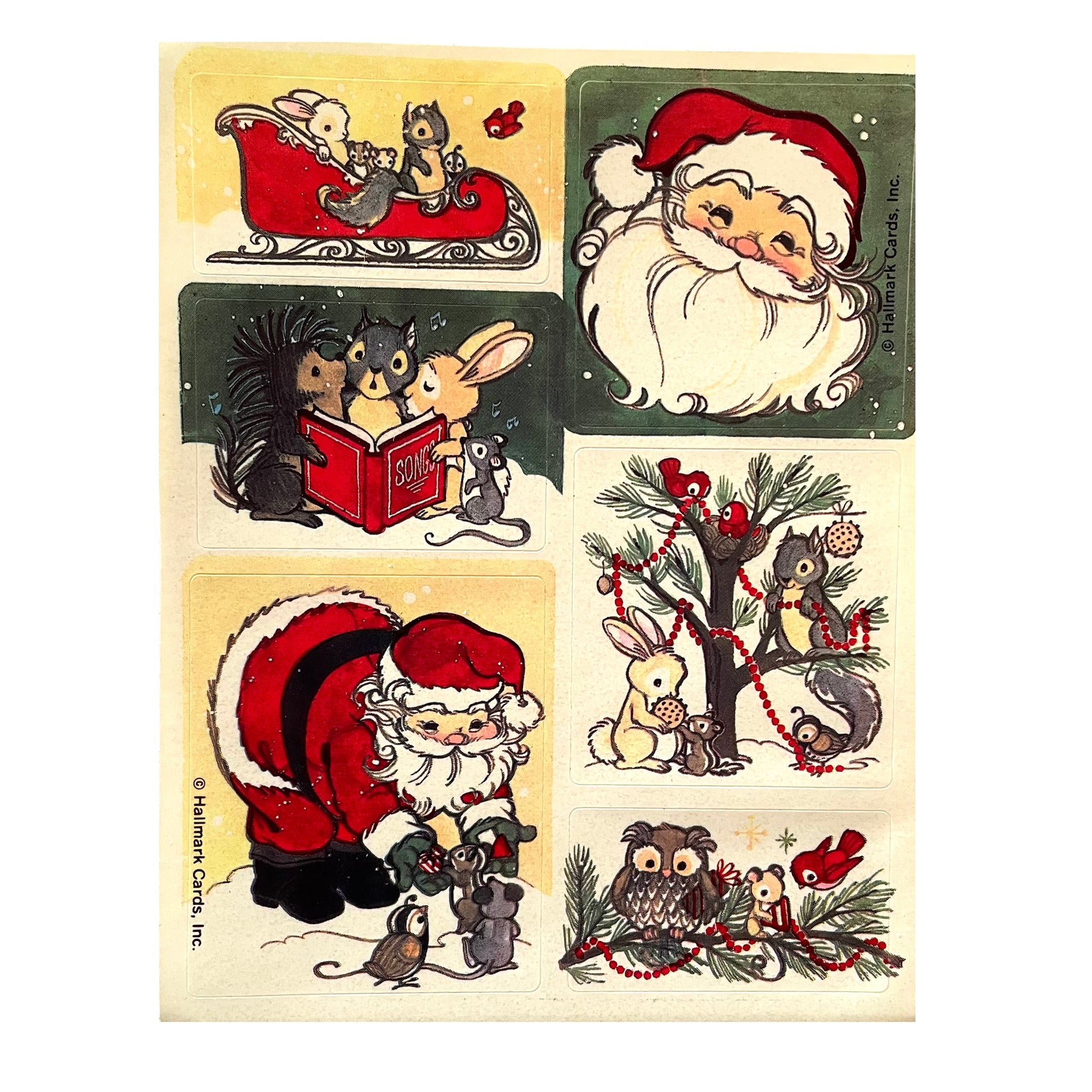 HALLMARK: Christmas Vintage Santa Squares Stickers – Sticker Stash Outlet