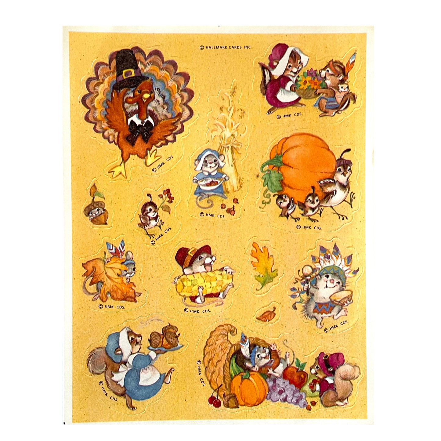 HALLMARK: Thanksgiving Turkey and Helpers Stickers