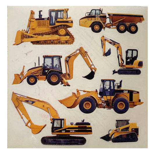 Paper House: 4" Construction Vehicle stickers - 2 pcs