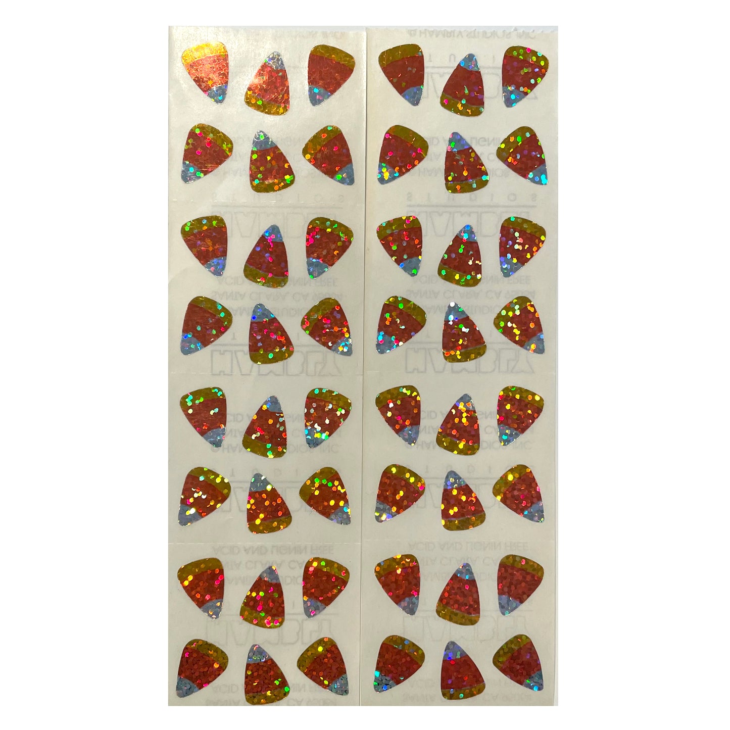 HAMBLY: Candy Corn glitter stickers *RARE*