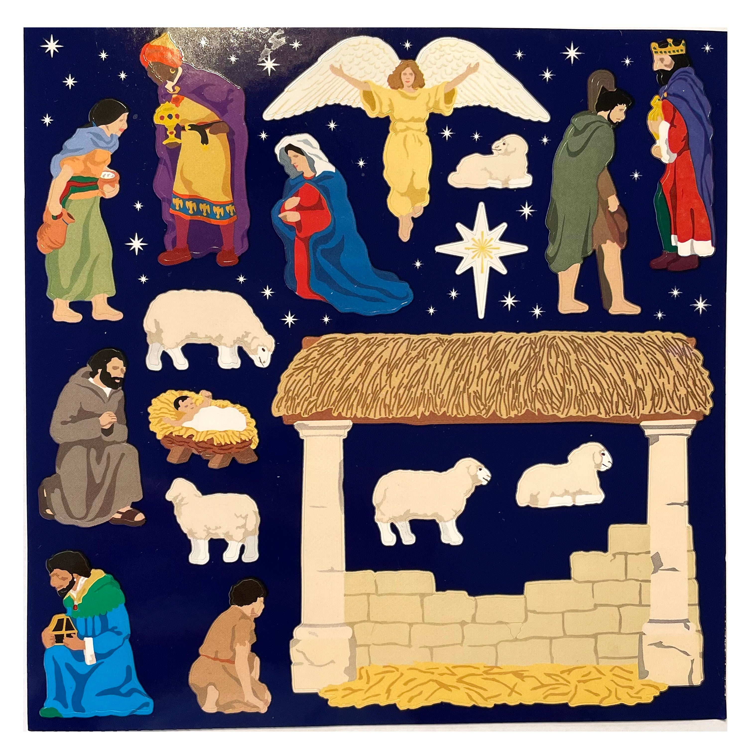 Mrs Grossmans Christmas Nativity Scene Stickers Sticker Stash Outlet