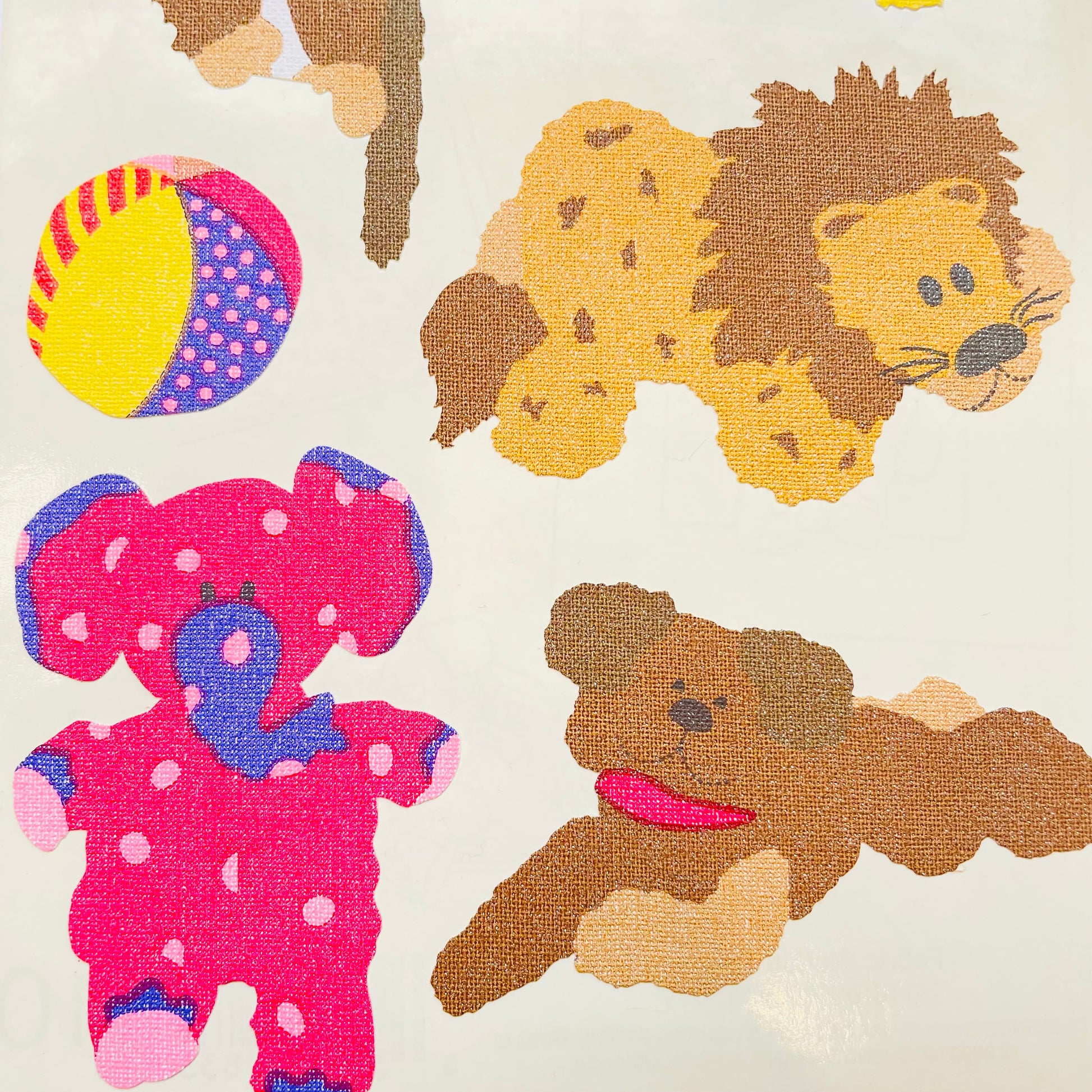 Fabric Stuffed Animals Stickers by Mrs. Grossman's – Gentle Creations